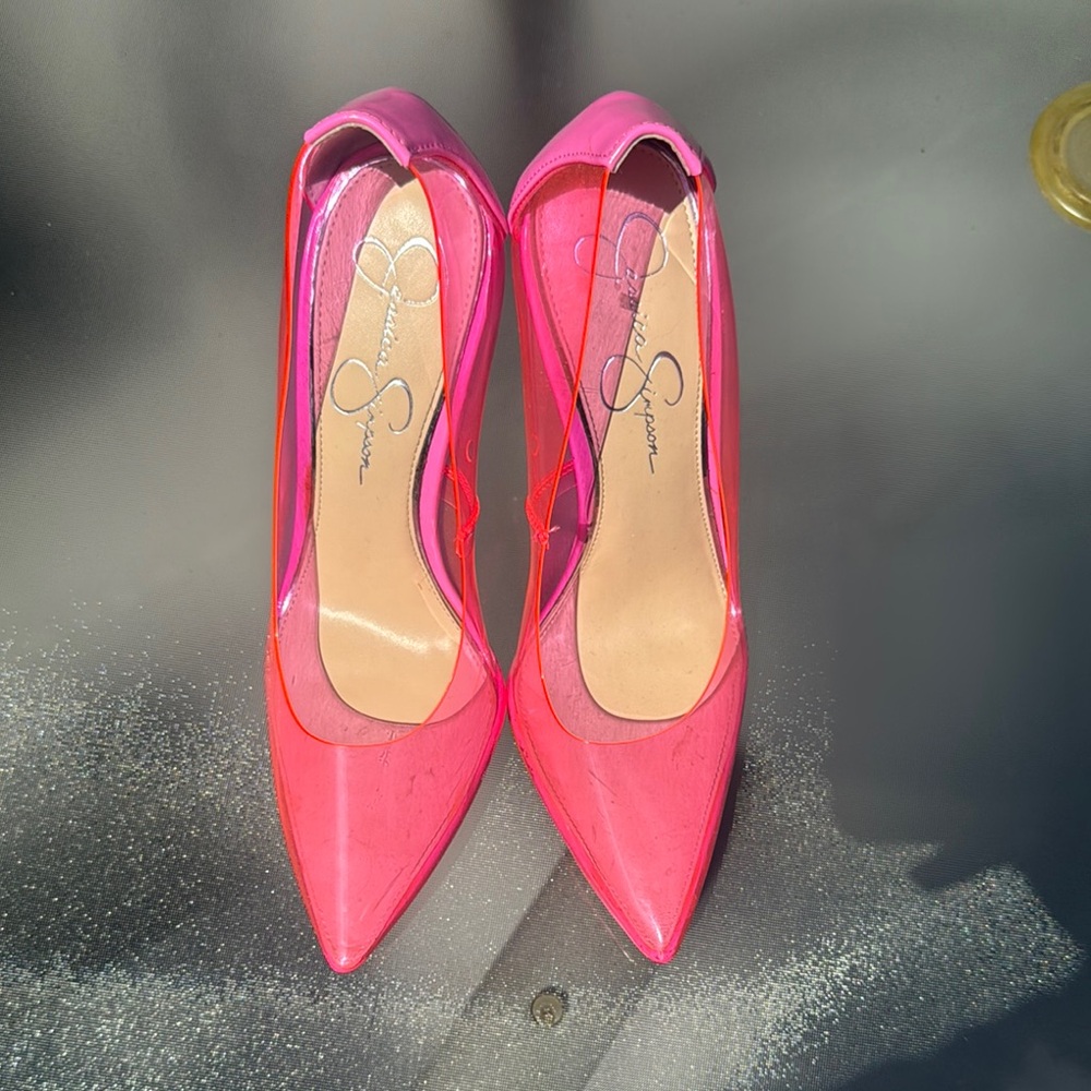 Jessica Simpson hot pink pumps - Picture 2 of 5